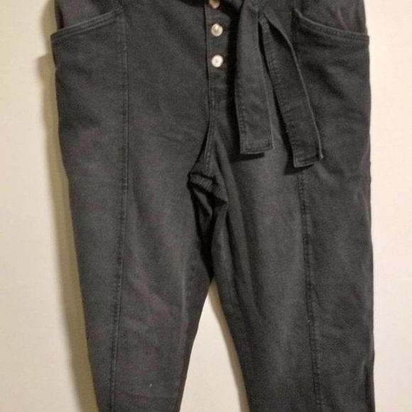 Time And Tru womens paperbag jeans denim black size XXL 20 W-359 - Picture 2 of 3